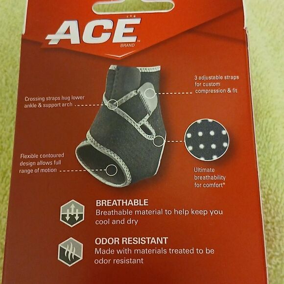 ACE Ankle Adjustable Compression Support LEFT or Right Ankle NWT - Picture 6 of 7
